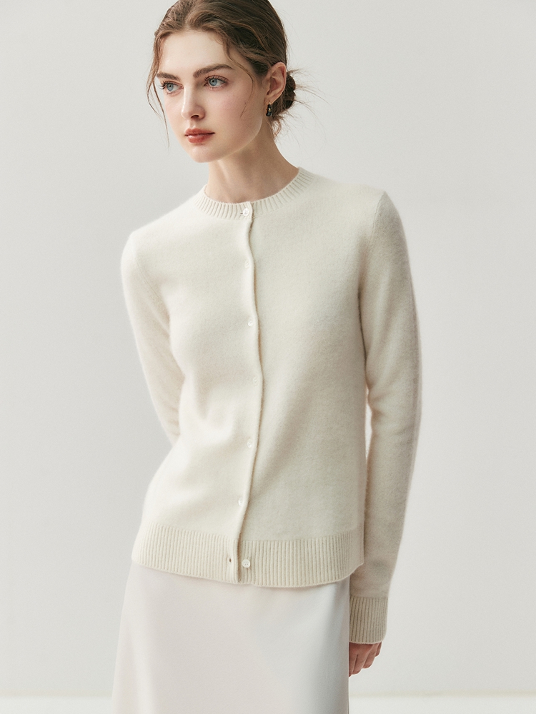 Wool Coat Peacoat - CHICUU Autumn Winter Women Thick O-neck