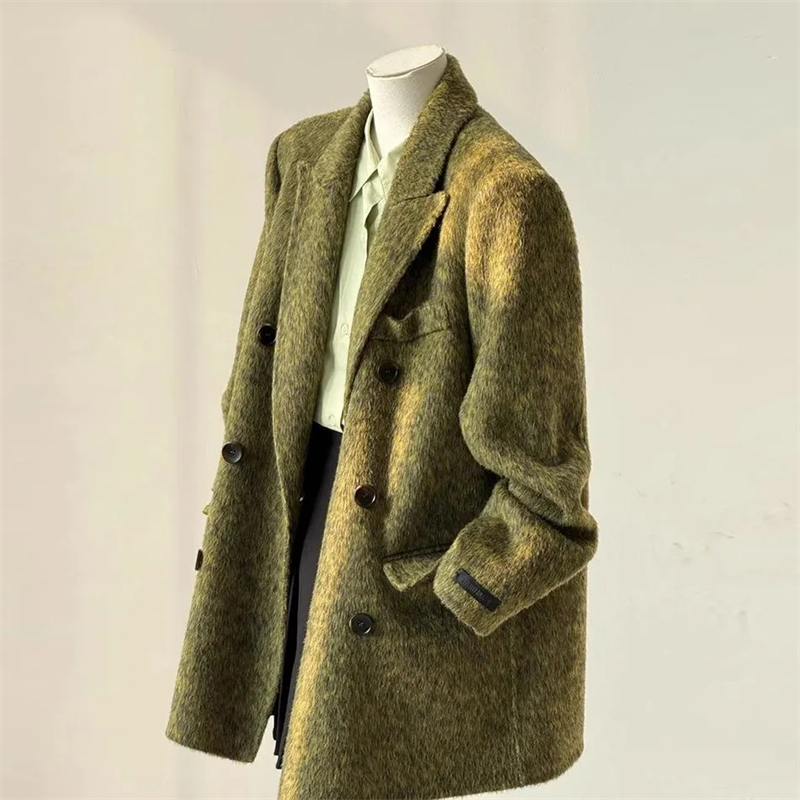 Wool Coat Peacoat - Women's Double-faced Woolen Coat Spring Autumn