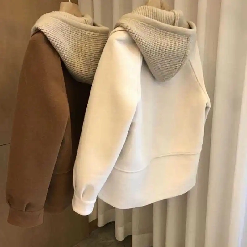 Women's Hooded Woolen Coat 202 - Wool Coat Peacoat recension och pris