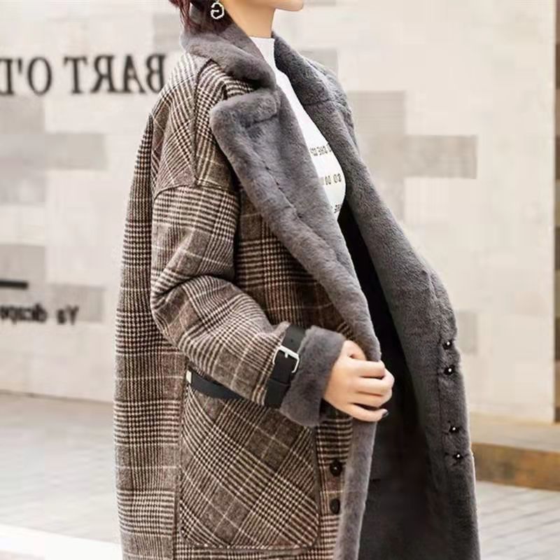 2026 Winter Warm Coat Plush Th - Wool Coat Peacoat recension och pris