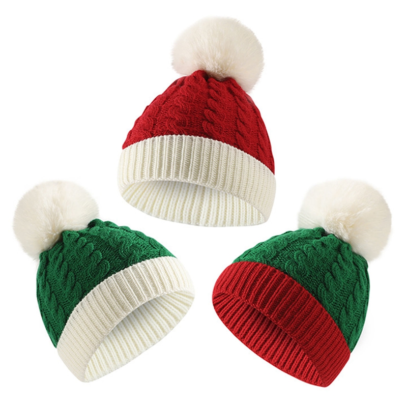 Adults Kids Christmas Xmas San - Knit Beanie Hat Warm recension och pris