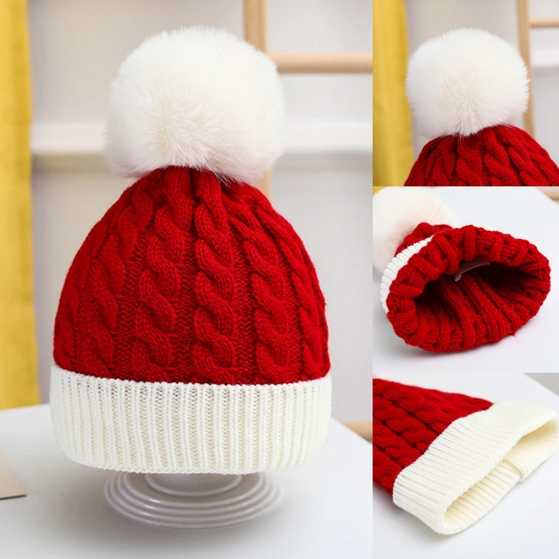Adults Kids Christmas Xmas San - Knit Beanie Hat Warm recension och pris