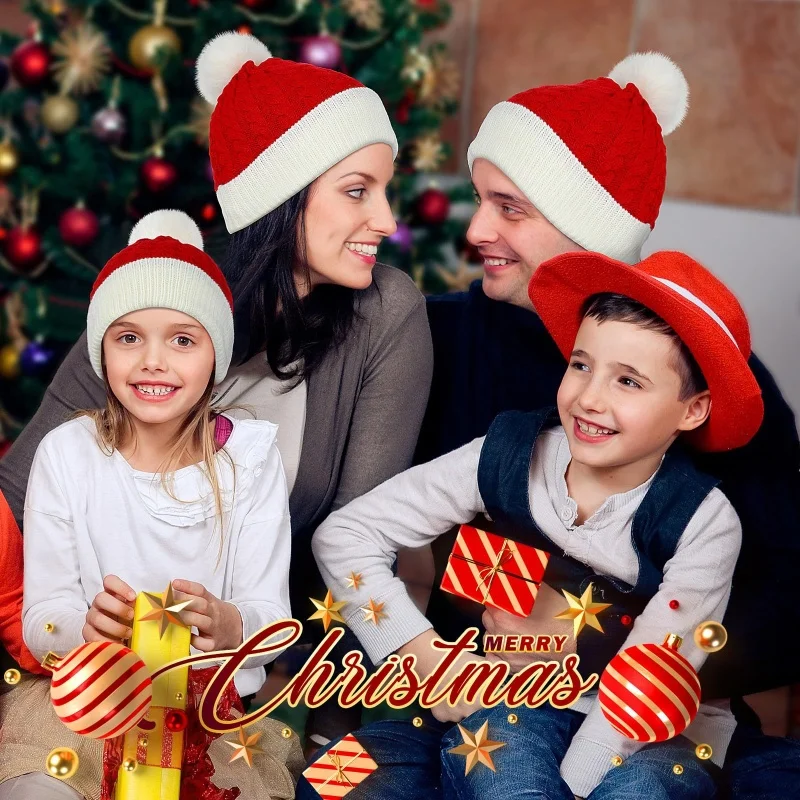 Christmas Xmas Santa New Year  - Knit Beanie Hat Warm recension och pris